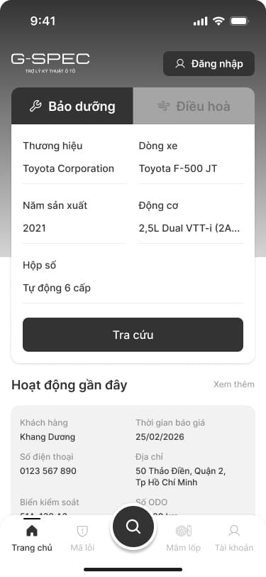 Tra cứu bảo dưỡng điều hòa